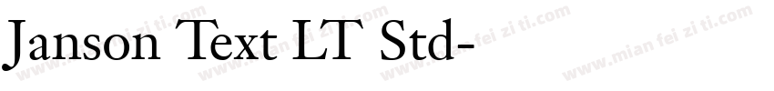Janson Text LT Std字体转换
